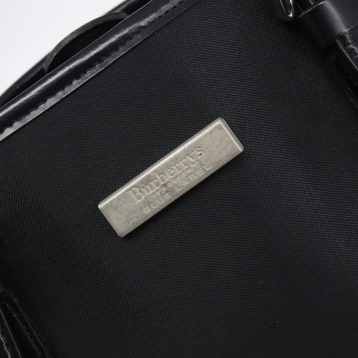 Burberrys Shoulder Bag Nylon Black Silver Auth 211999A