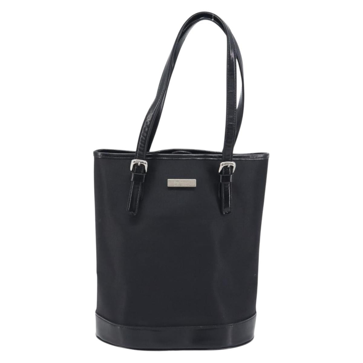 Burberrys Shoulder Bag Nylon Black Silver Auth 211999A