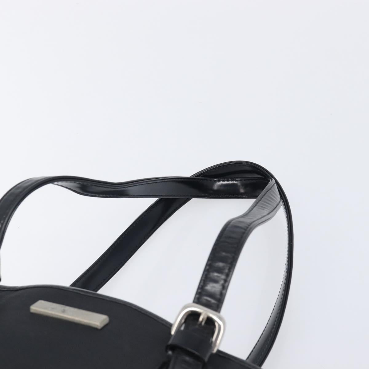 Burberrys Shoulder Bag Nylon Black Silver Auth 211999A