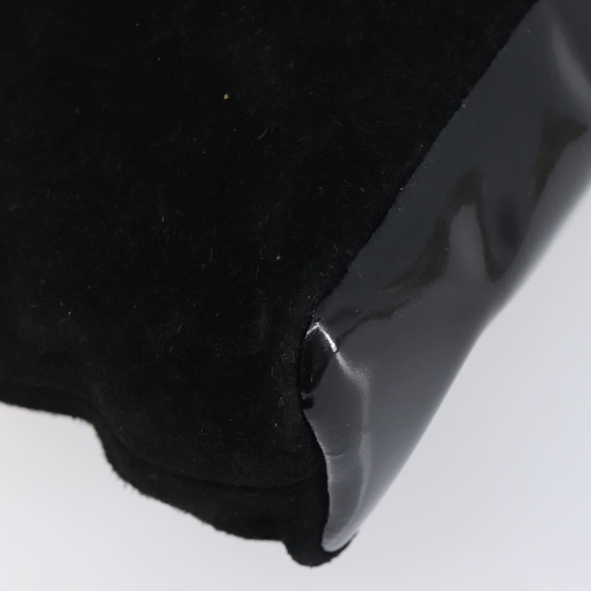 GUCCI Hand Bag Suede Outlet Black 002 8000 Auth 212002