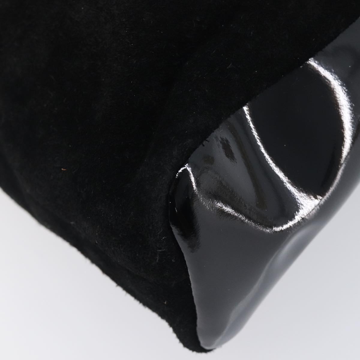 GUCCI Hand Bag Suede Outlet Black 002 8000 Auth 212002