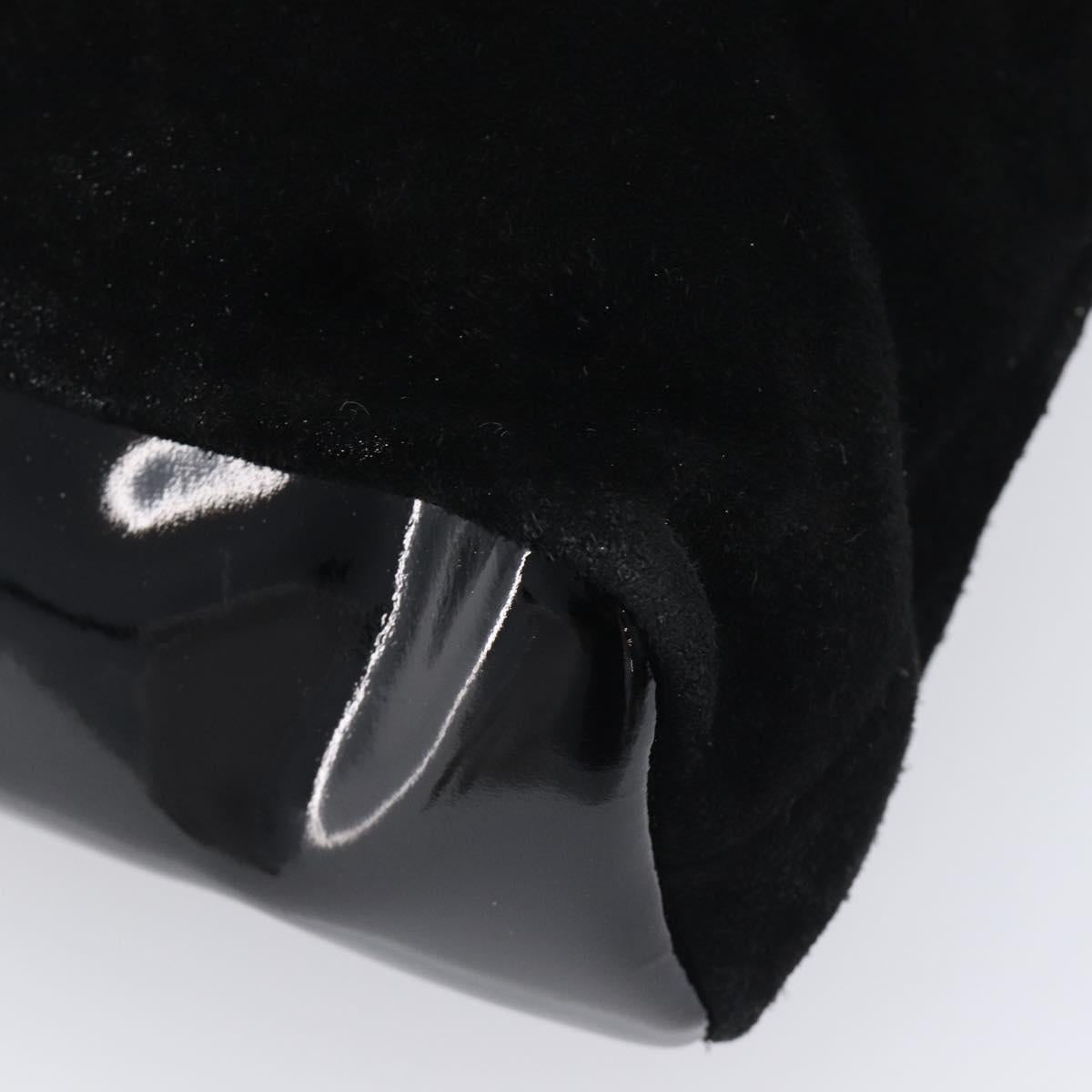 GUCCI Hand Bag Suede Outlet Black 002 8000 Auth 212002