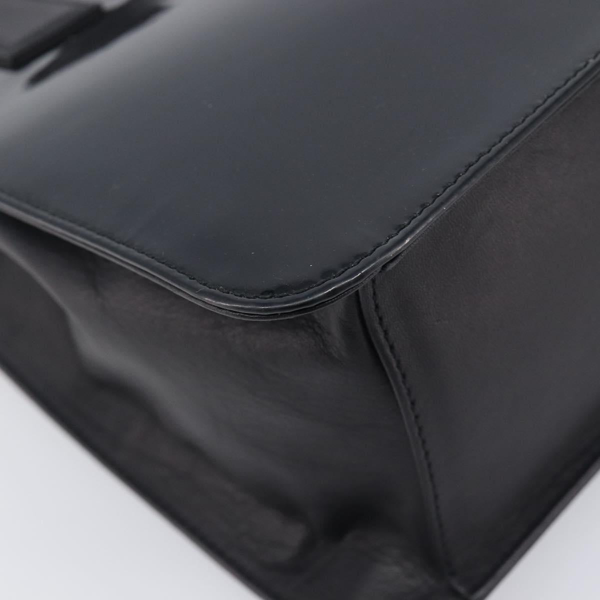 GIVENCHY Hand Bag Leather Black Auth 212010A