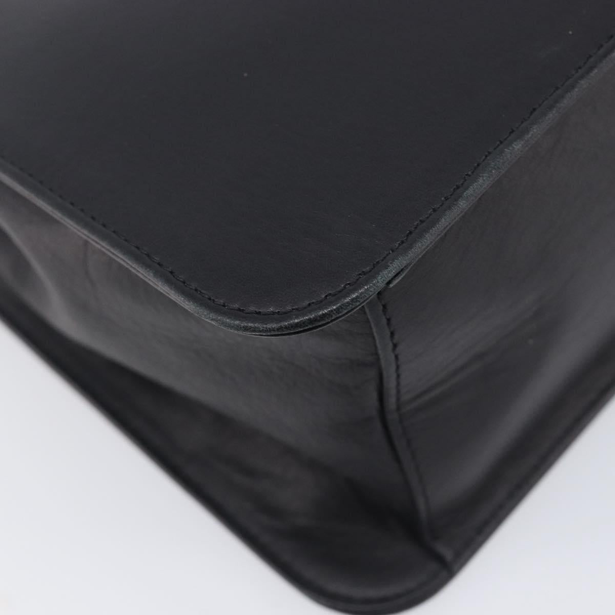 GIVENCHY Hand Bag Leather Black Auth 212010A