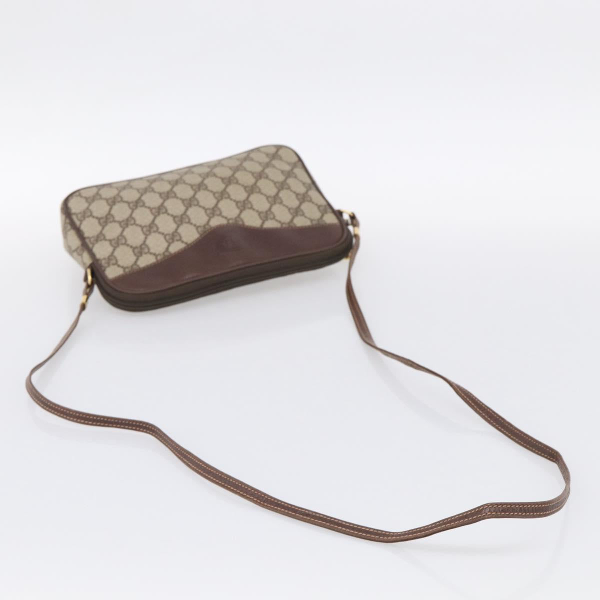 GUCCI GG Supreme Shoulder Bag PVC Beige Gold 007 115 6428 Auth 212018