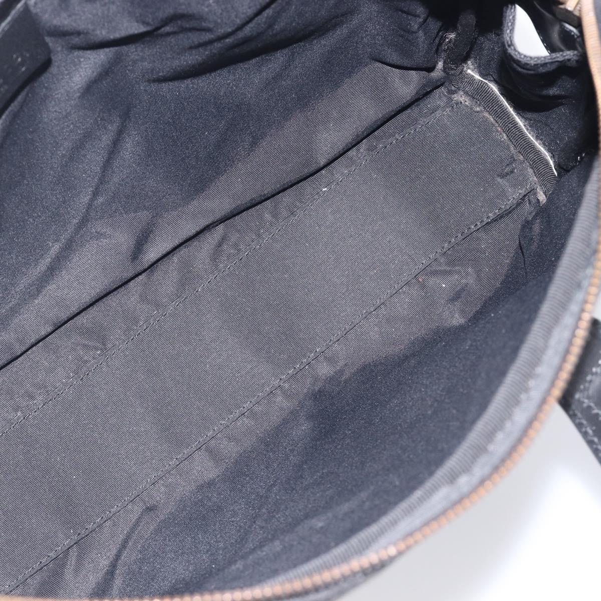 GUCCI GG Canvas Shoulder Bag Black Gold 90674 Auth 212019V