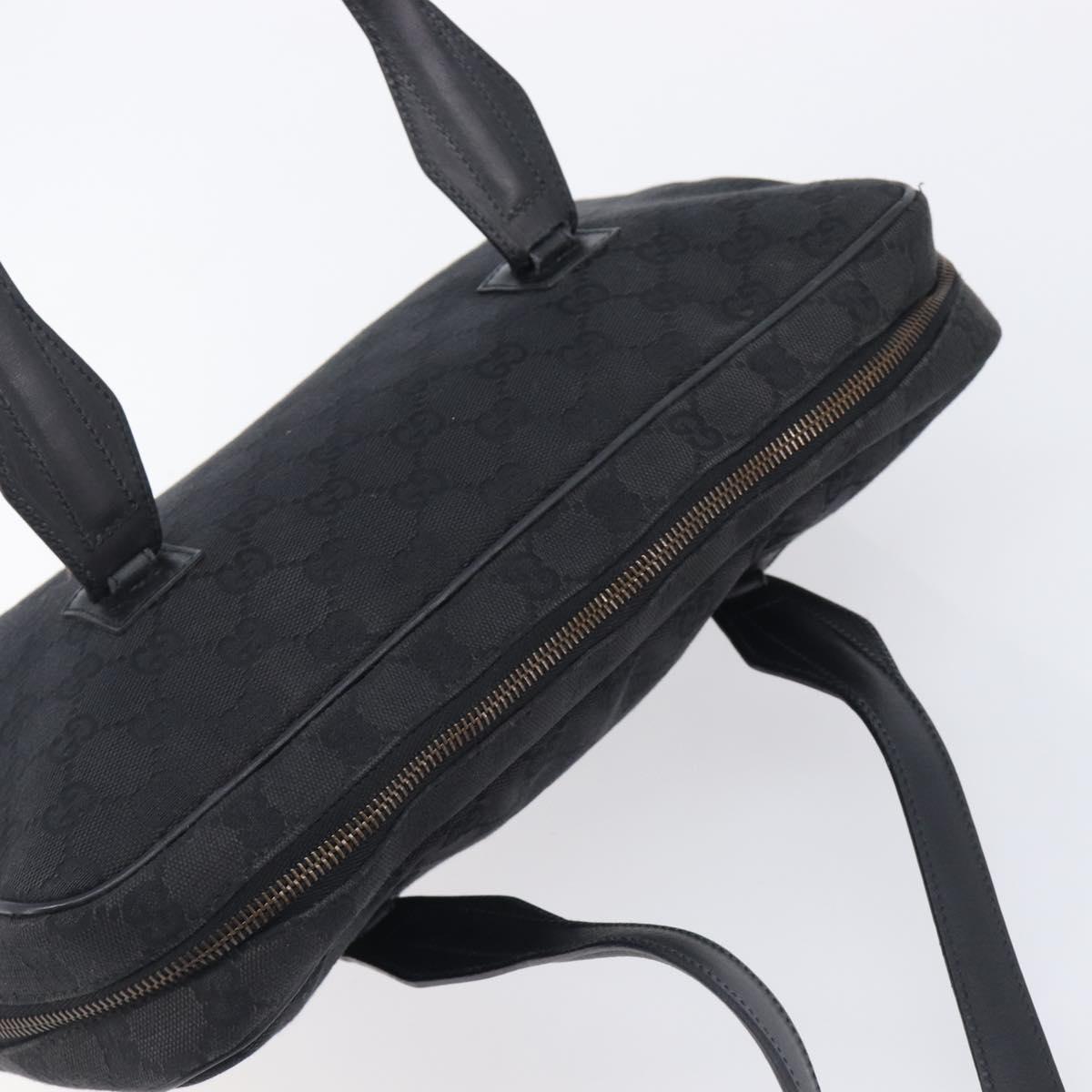 GUCCI GG Canvas Shoulder Bag Black Gold 90674 Auth 212019V