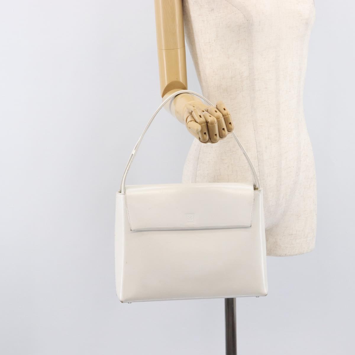 GIVENCHY Shoulder Bag Leather White Auth 212025