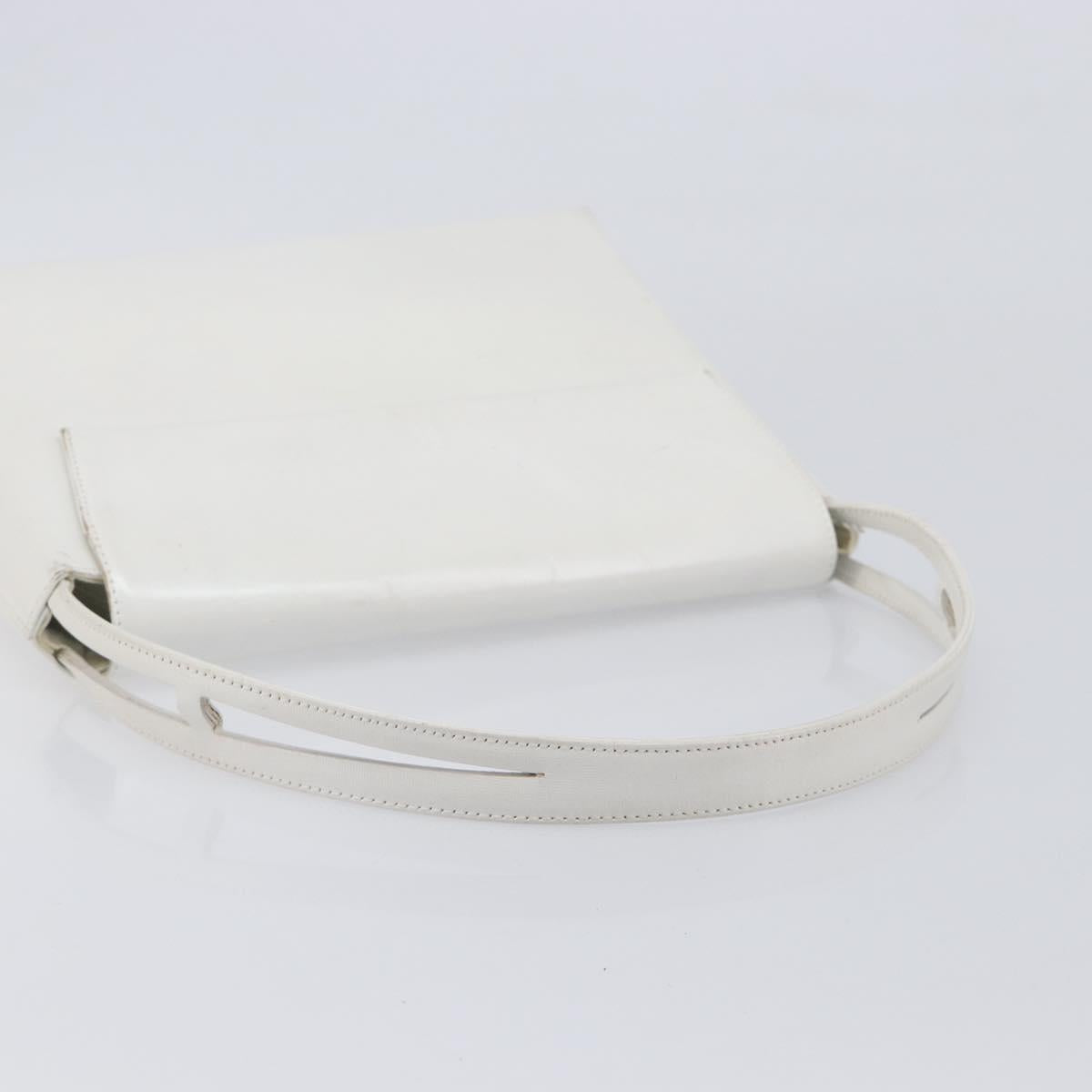 GIVENCHY Shoulder Bag Leather White Auth 212025