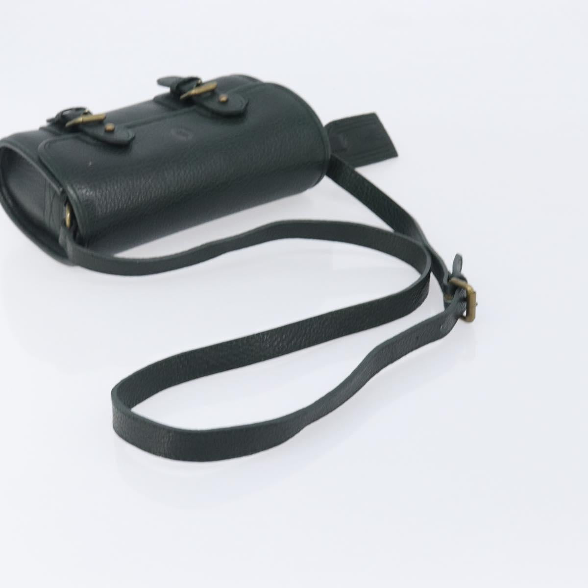 Polo Ralph Lauren Shoulder Bag Leather Green Gold Auth 212027A