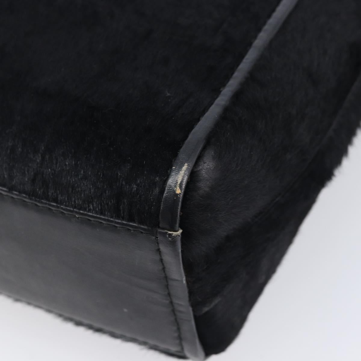 GUCCI Shoulder Bag Harako Leather Black Silver 001 2058 1758 5 Auth 212039
