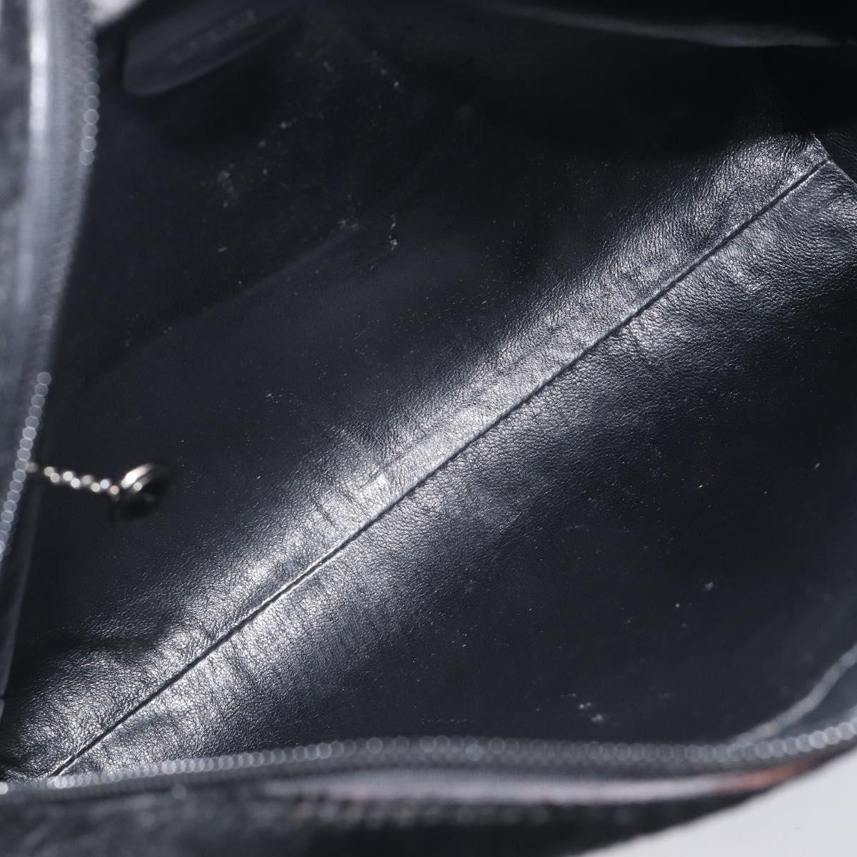 GUCCI Shoulder Bag Harako Leather Black Silver 001 2058 1758 5 Auth 212039