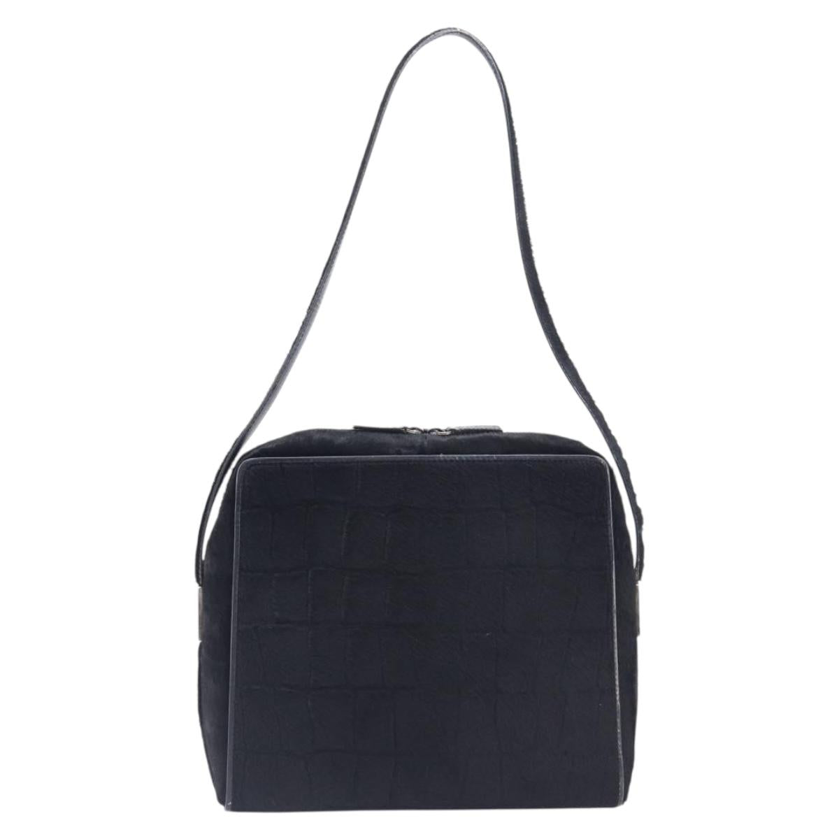 GUCCI Shoulder Bag Harako Leather Black Silver 001 2058 1758 5 Auth 212039