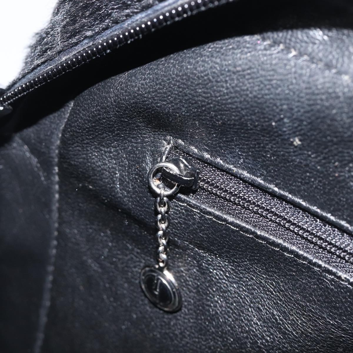 GUCCI Shoulder Bag Harako Leather Black Silver 001 2058 1758 5 Auth 212039
