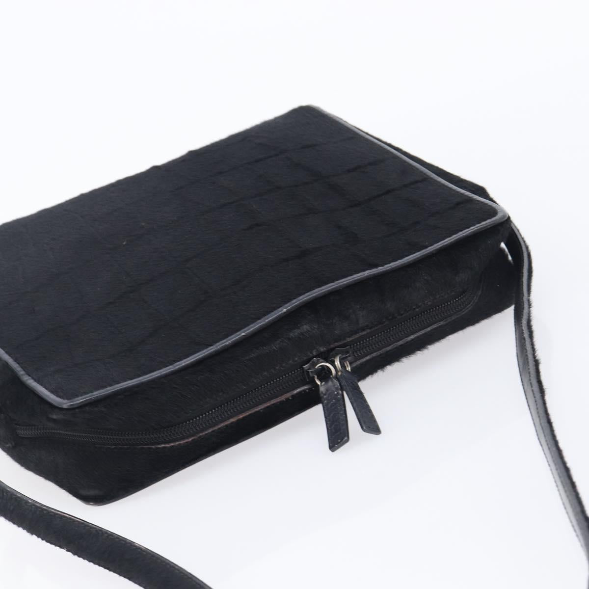 GUCCI Shoulder Bag Harako Leather Black Silver 001 2058 1758 5 Auth 212039