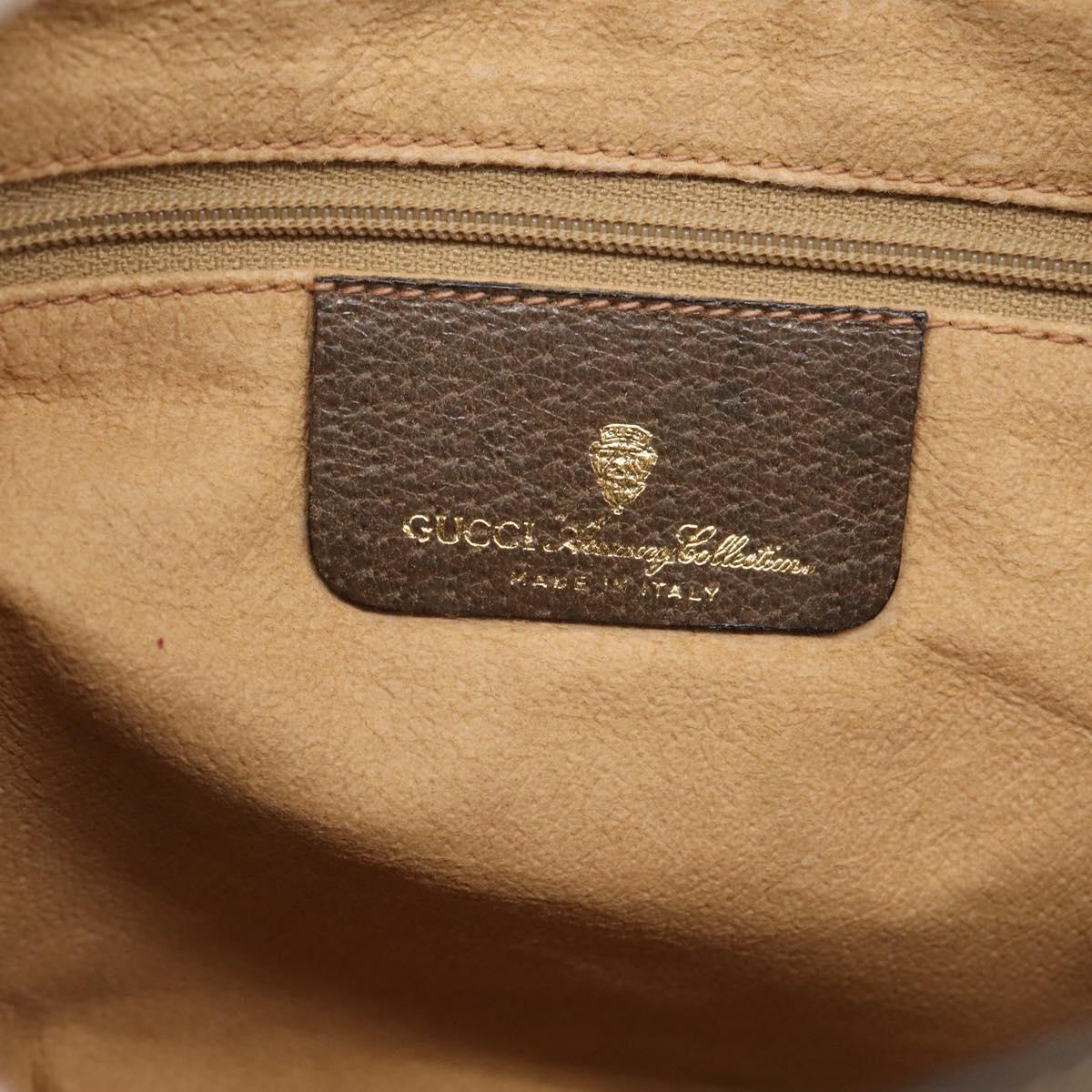 GUCCI GG Supreme Web Sherry Line Bag PVC Beige Gold 14 02 013 Auth 212048