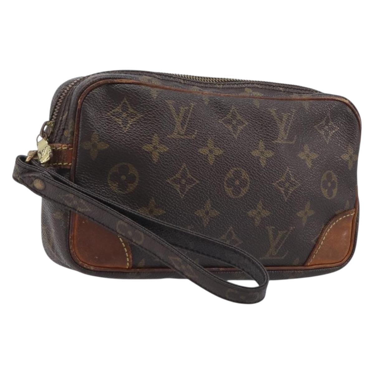 LOUIS VUITTON Monogram Marly Dragonne PM Clutch Bag M51827 LV Auth 212055