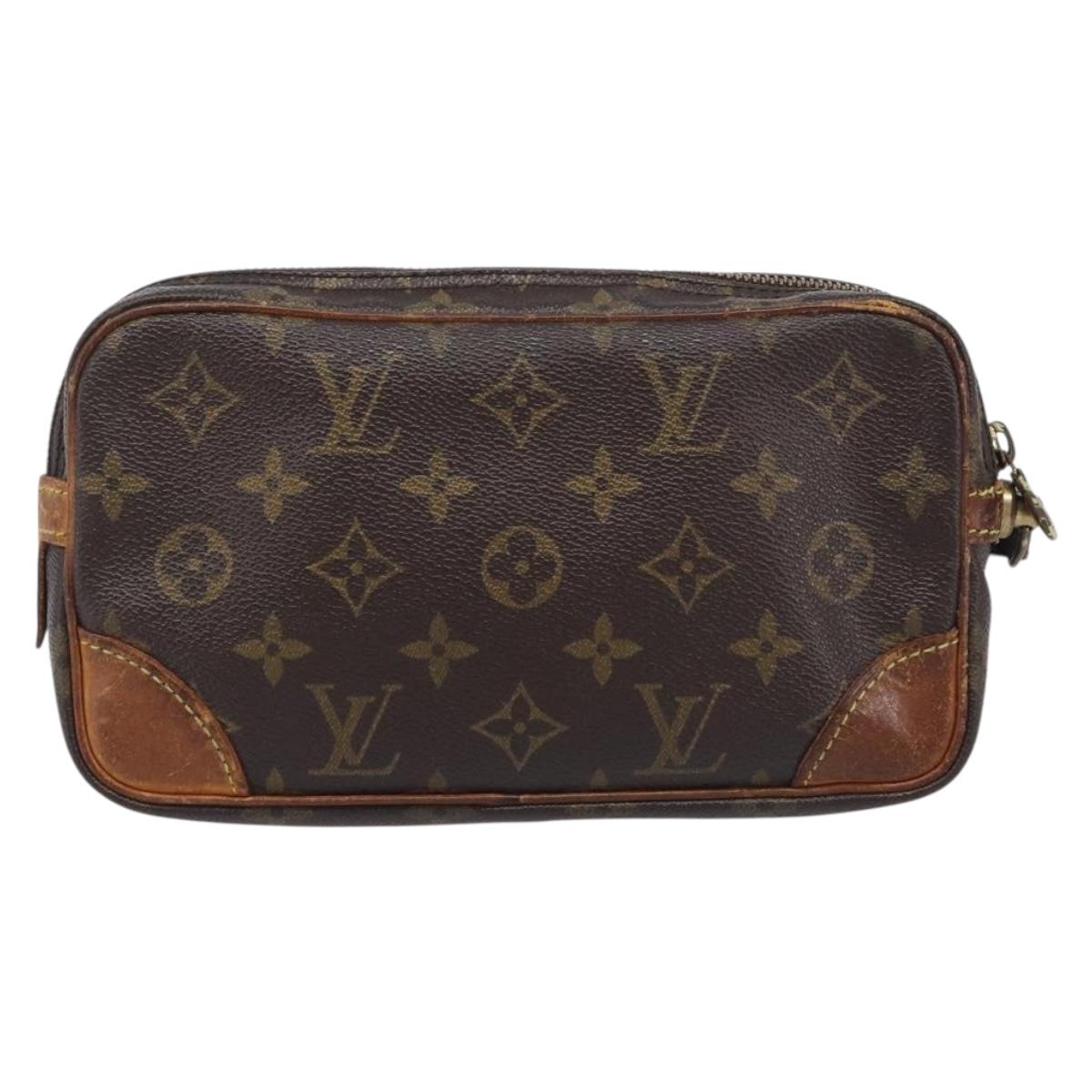 LOUIS VUITTON Monogram Marly Dragonne PM Clutch Bag M51827 LV Auth 212055