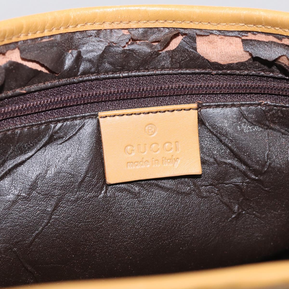 GUCCI GG Canvas Sherry Line Jackie Hand Bag Beige Gold 001 4075 Auth 212064