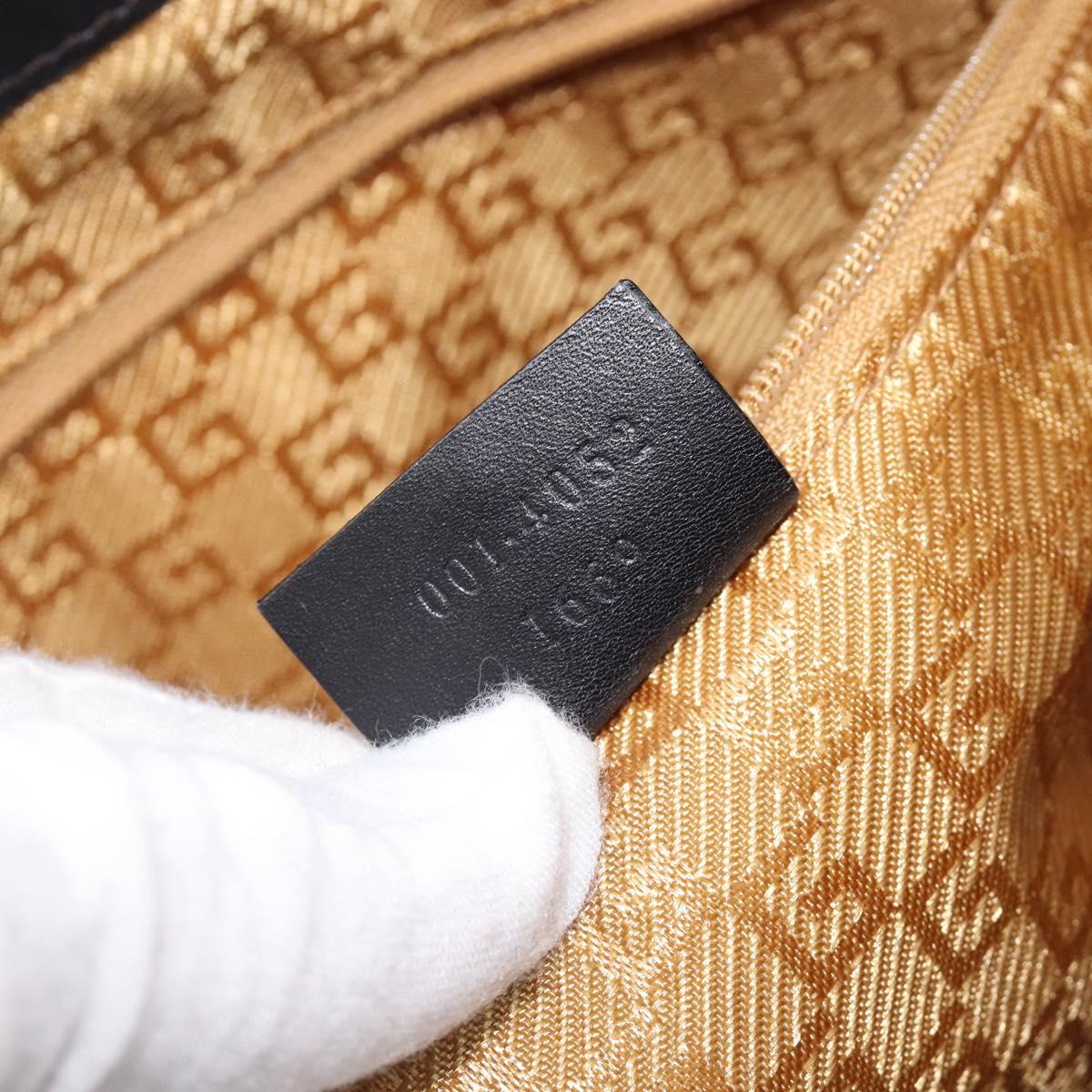 GUCCI Jackie Shoulder Bag Suede Brown Gold Tone 001 4052 1669 Auth 212093A
