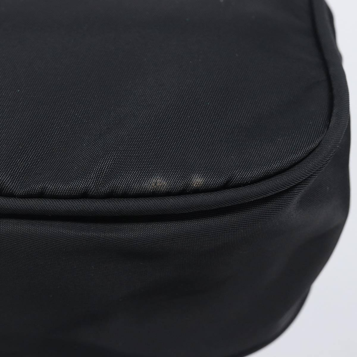 PRADA Accessory Pouch Nylon Black Silver Auth 212103V