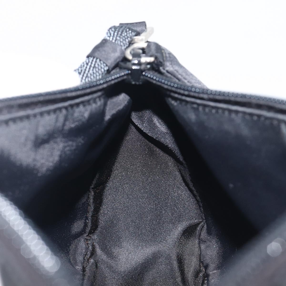 PRADA Accessory Pouch Nylon Black Silver Auth 212103V