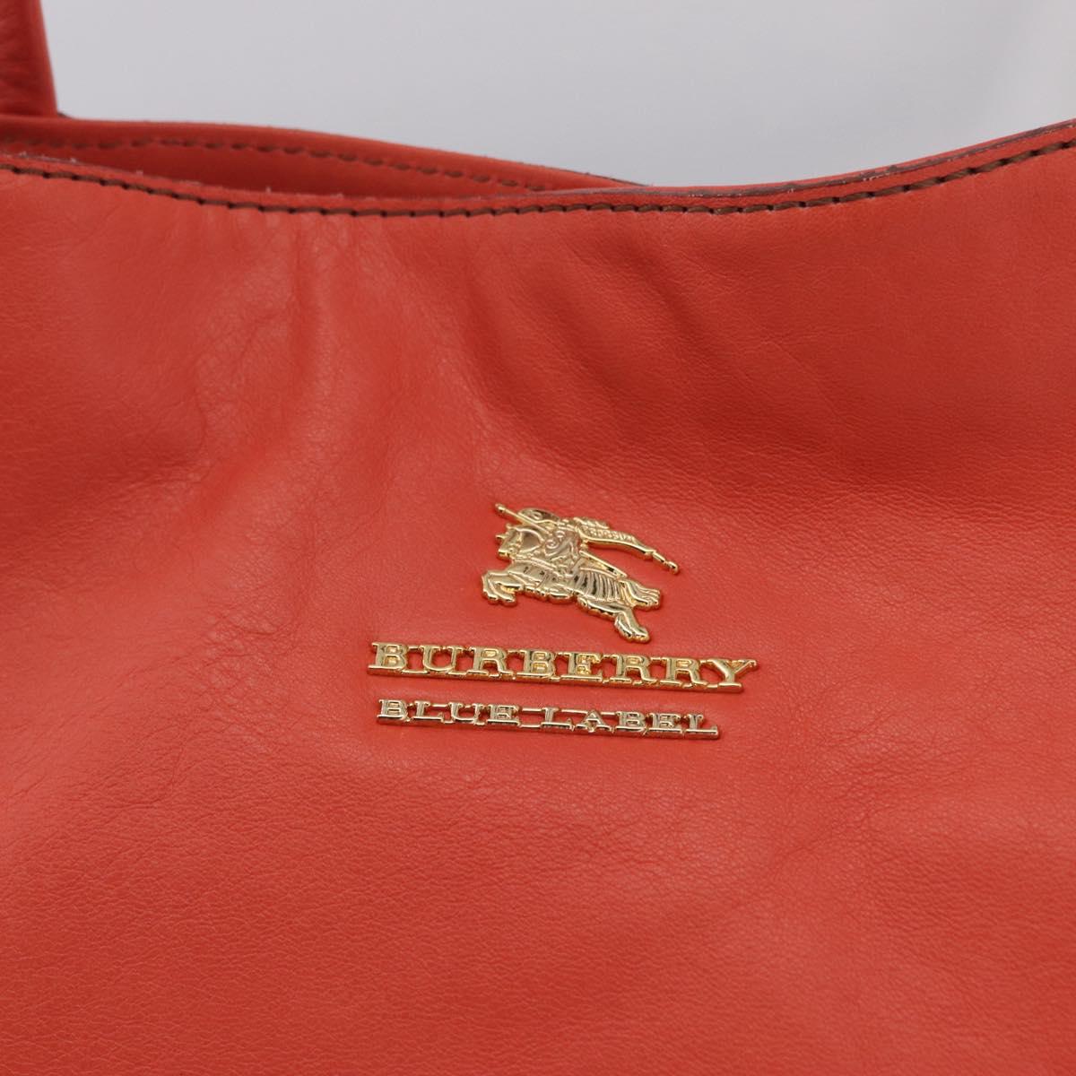 BURBERRY Blue Label Tote Bag Leather Pink Gold Auth 212104A