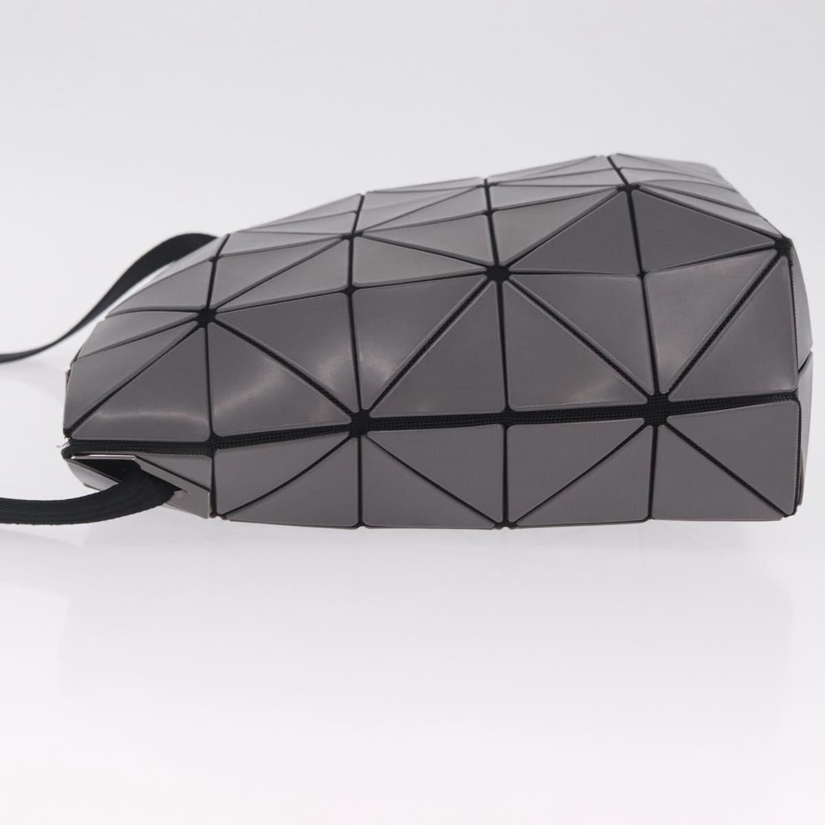 ISSEY MIYAKE BAO BAO Shoulder Bag PVC Canvas Gray Silver Auth 212108A