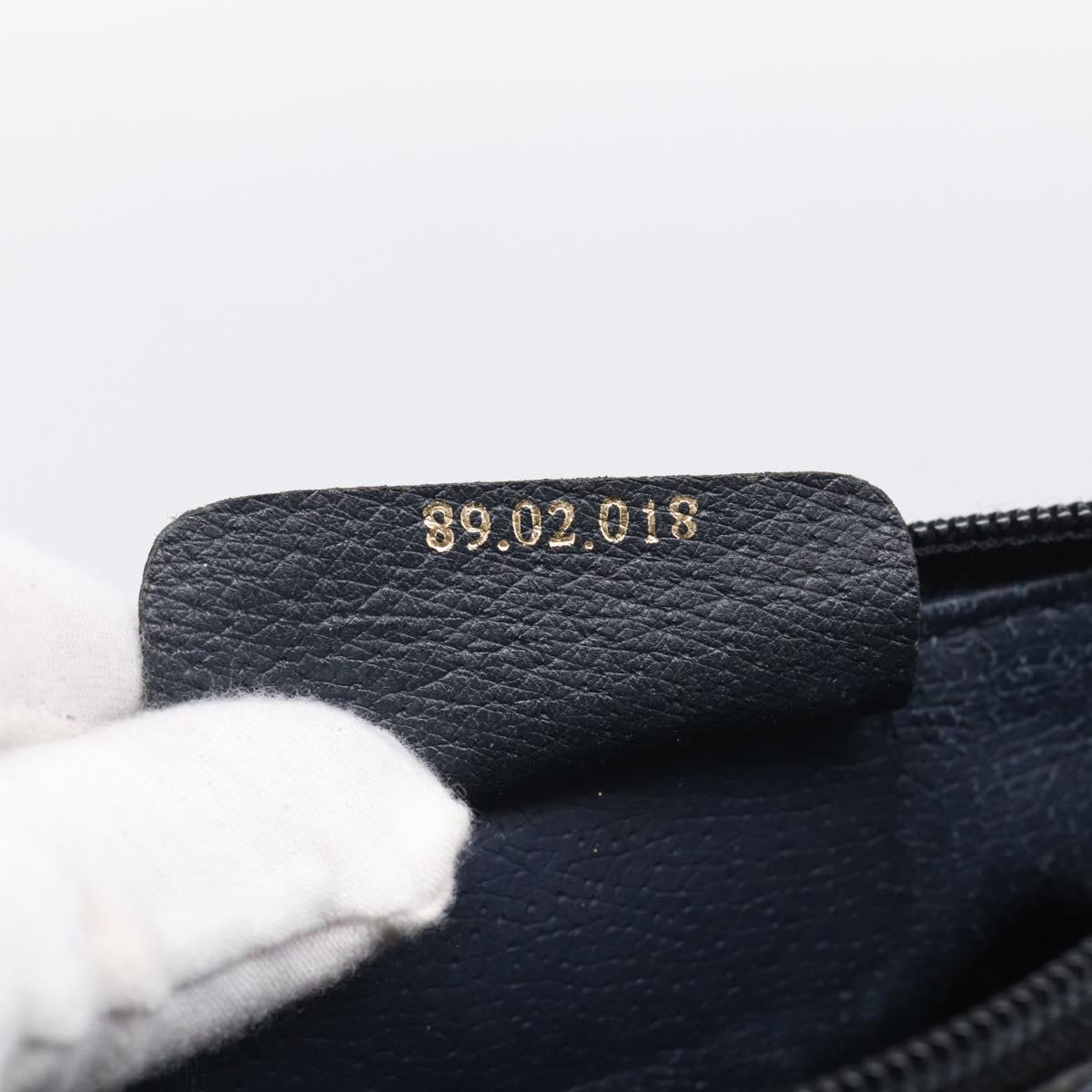GUCCI Micro GG Supreme Sherry Line Bag PVC Navy Gold 89 02 018 Auth 212116
