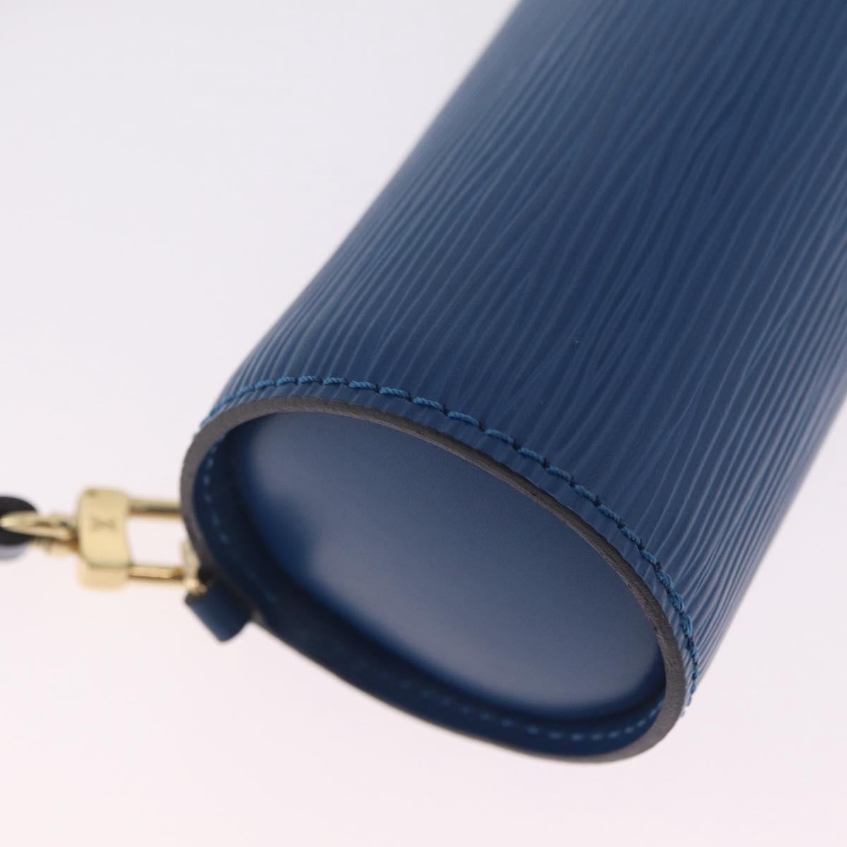 LOUIS VUITTON Epi Soufflot Pouch Blue LV Auth 212119V