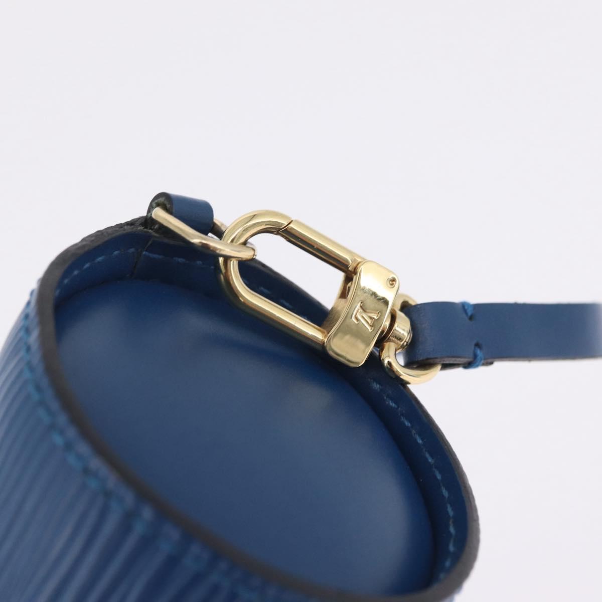 LOUIS VUITTON Epi Soufflot Pouch Blue LV Auth 212119V