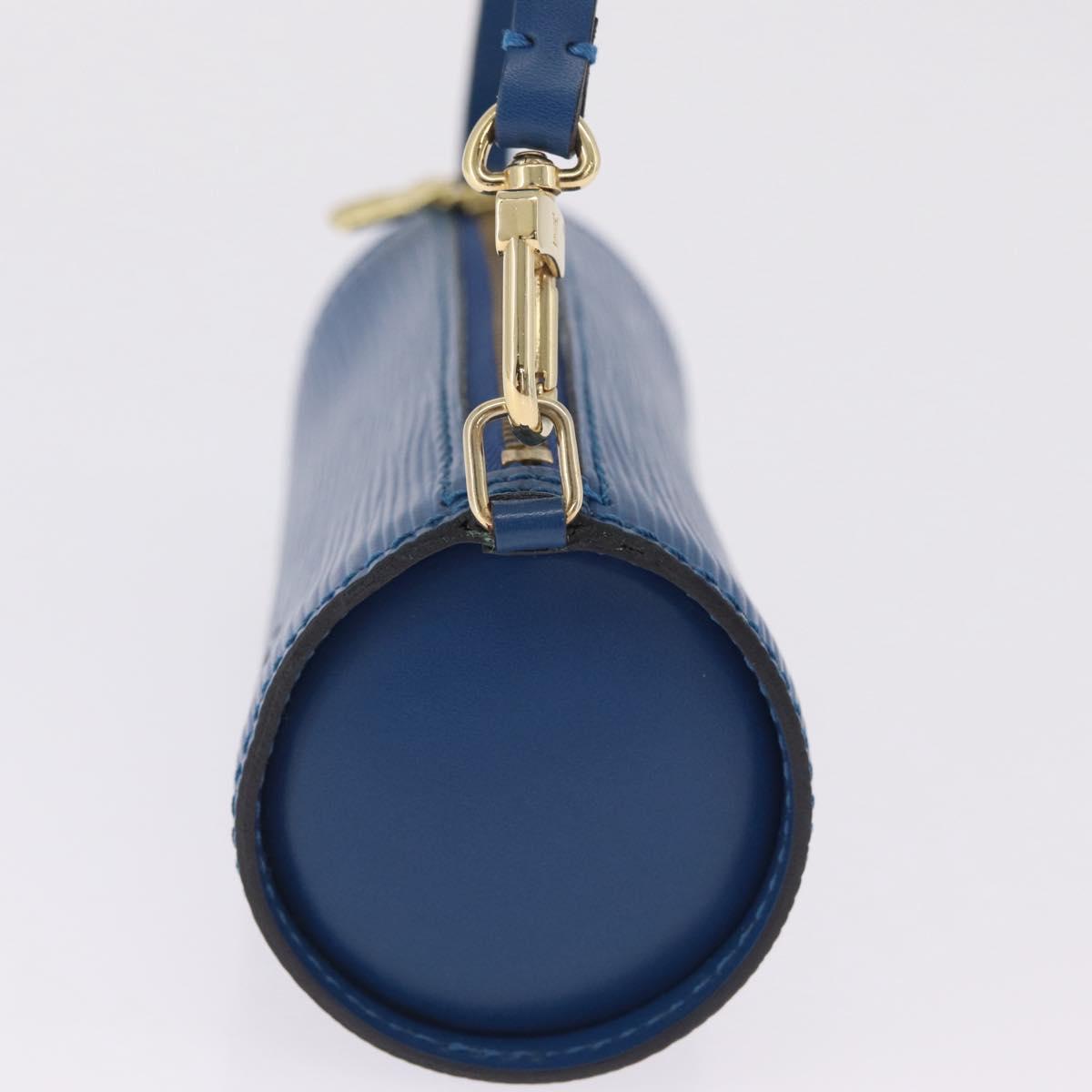 LOUIS VUITTON Epi Soufflot Pouch Blue LV Auth 212119V