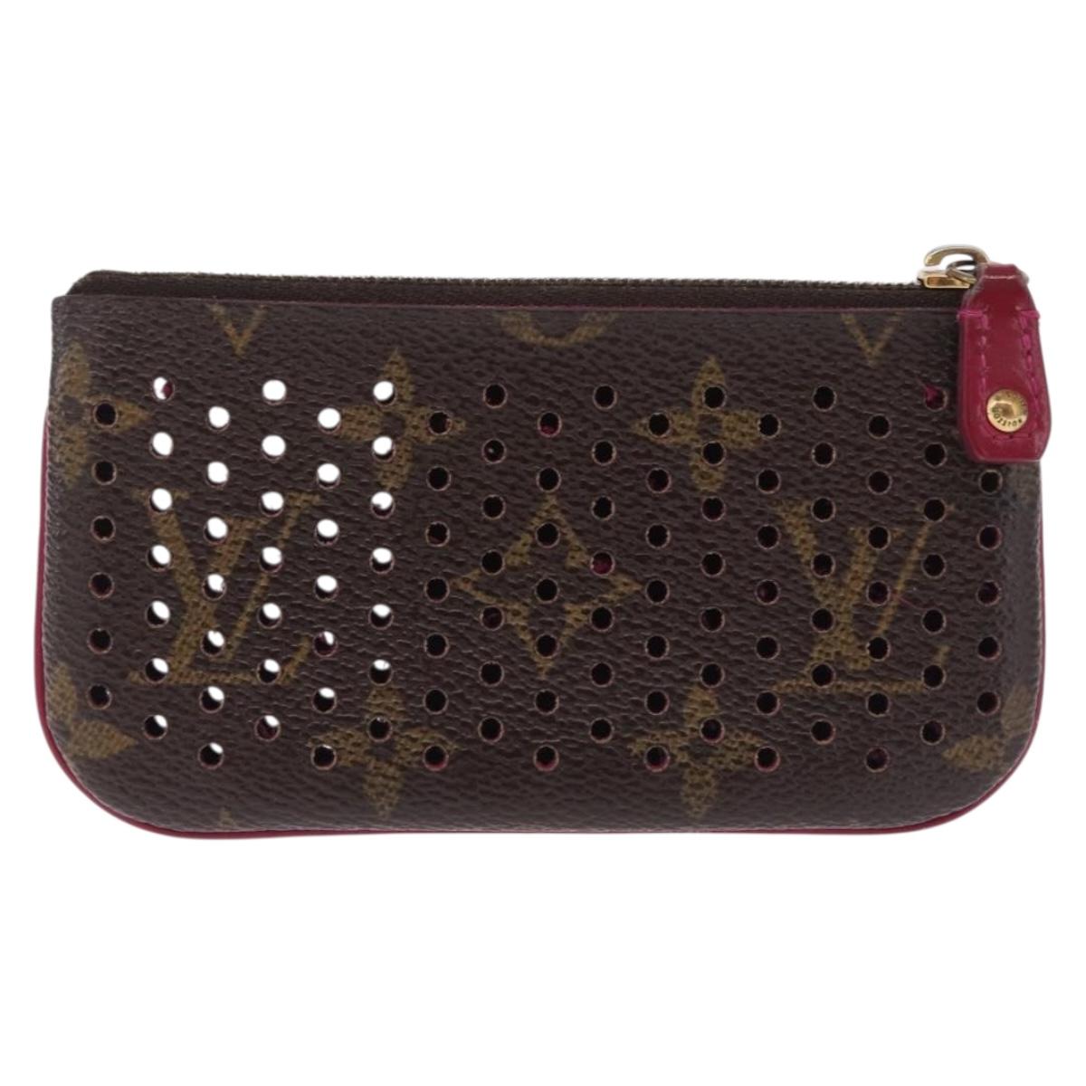 LOUIS VUITTON Perfo Pochette Cles Coin Purse Orange M95222 LV Auth 212126