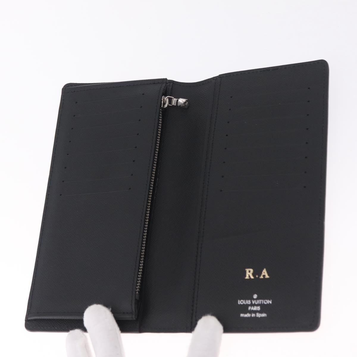 LOUIS VUITTON Epi Portefeuille Braza Long Wallet Black M60622 LV Auth 212146A