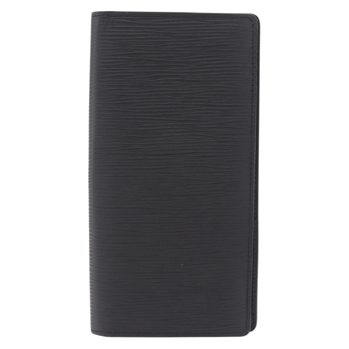 LOUIS VUITTON Epi Portefeuille Braza Long Wallet Black M60622 LV Auth 212146A