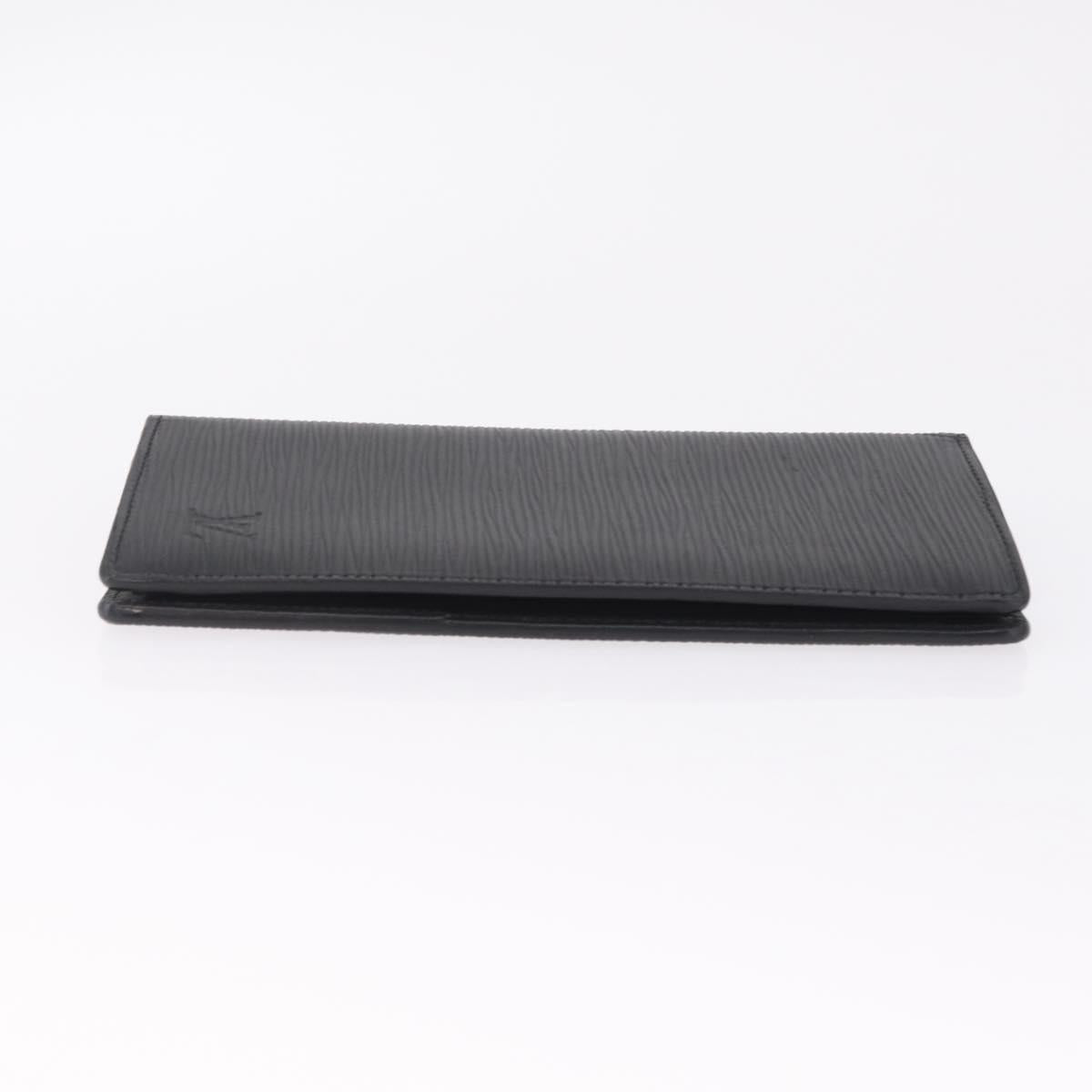 LOUIS VUITTON Epi Portefeuille Braza Long Wallet Black M60622 LV Auth 212146A