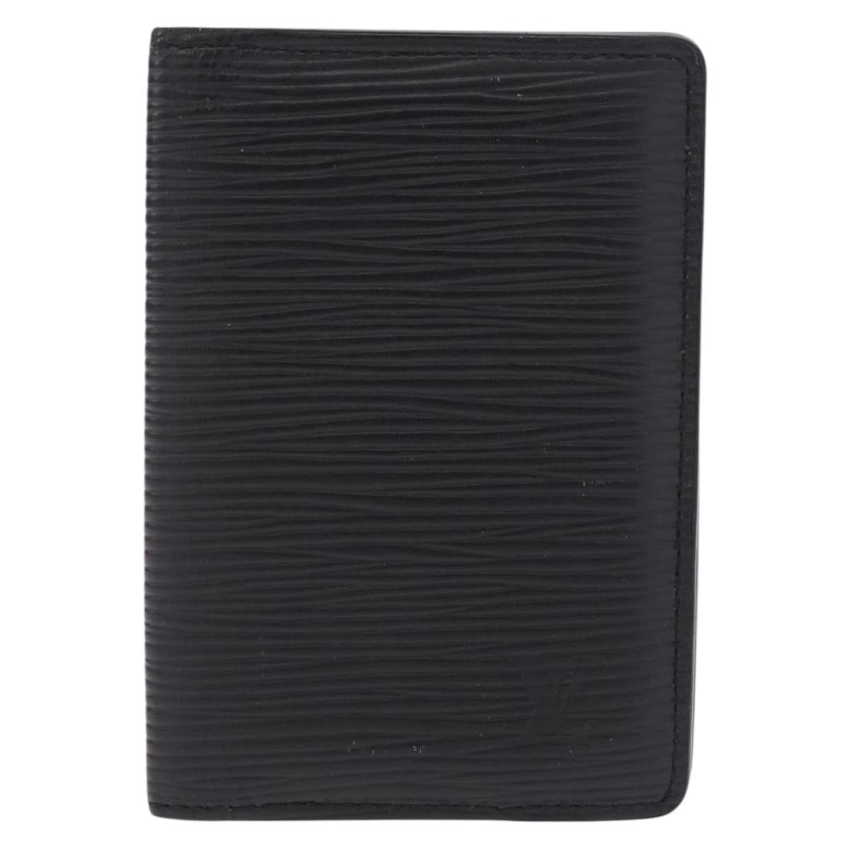 LOUIS VUITTON Epi Organizer Dupoch Card Case Black M63582 LV Auth 212151A