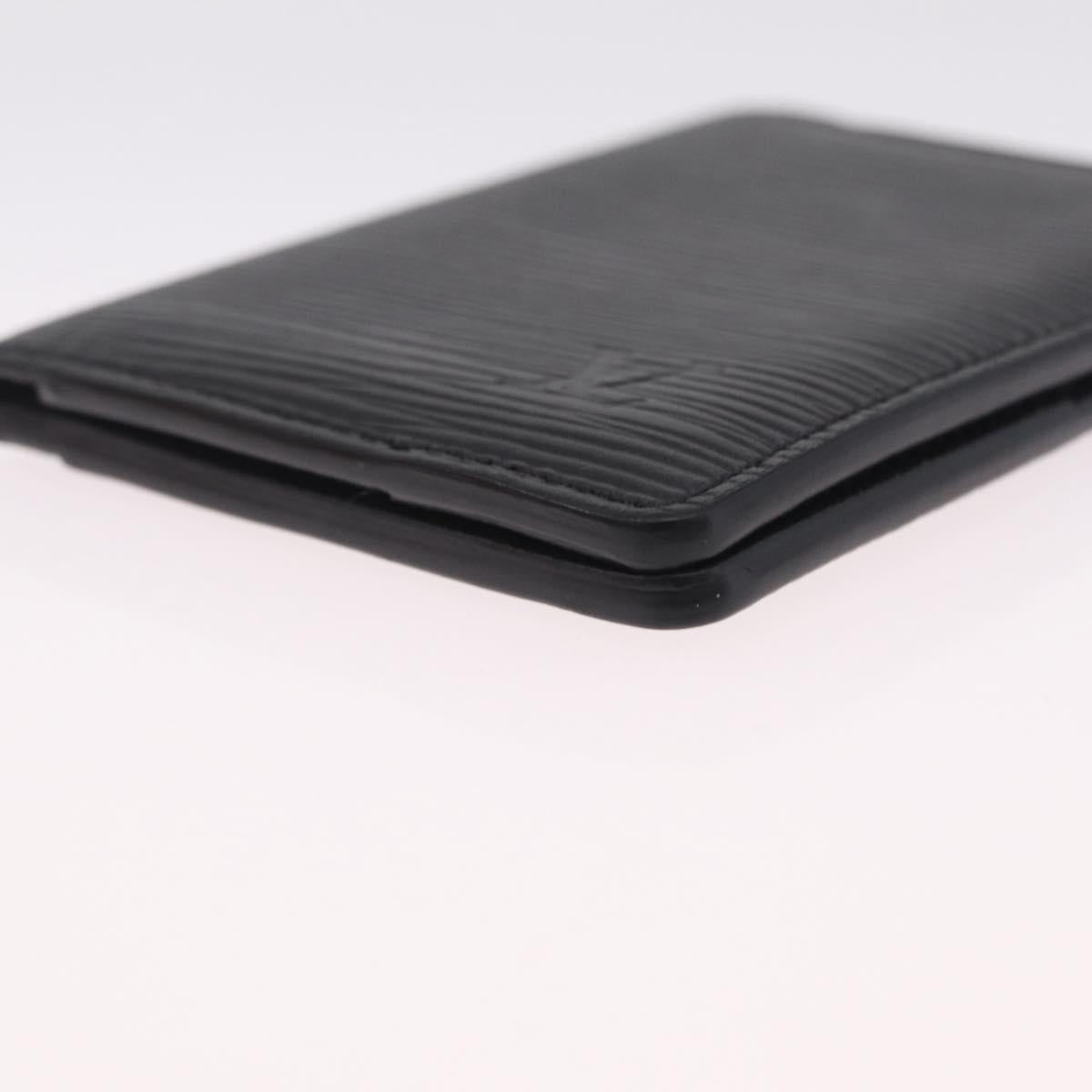 LOUIS VUITTON Epi Organizer Dupoch Card Case Black M63582 LV Auth 212151A