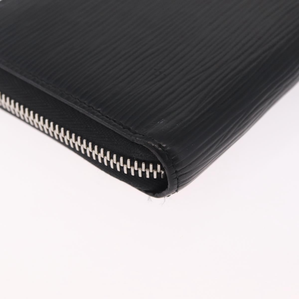 LOUIS VUITTON Epi Zippy Wallet Long Wallet Black M64838 LV Auth 212154V