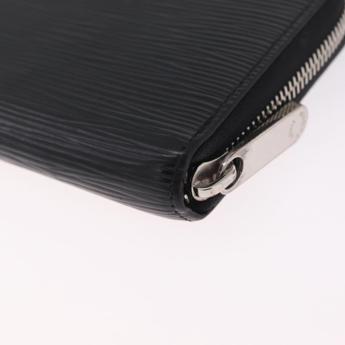 LOUIS VUITTON Epi Zippy Wallet Long Wallet Black M64838 LV Auth 212154V