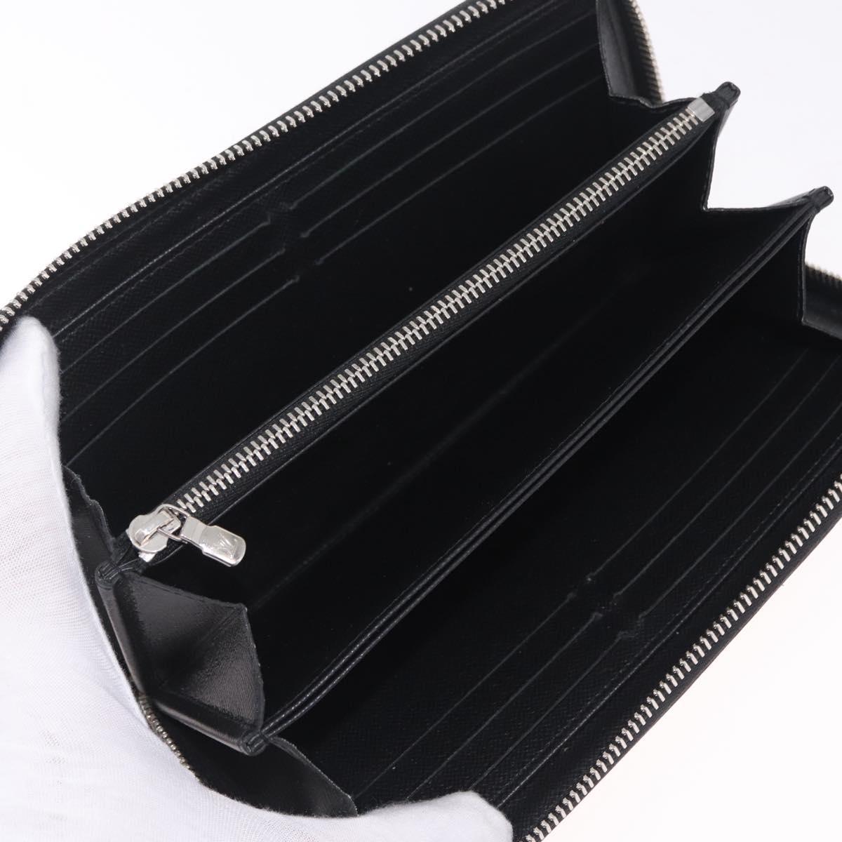 LOUIS VUITTON Epi Zippy Wallet Long Wallet Black M64838 LV Auth 212154V