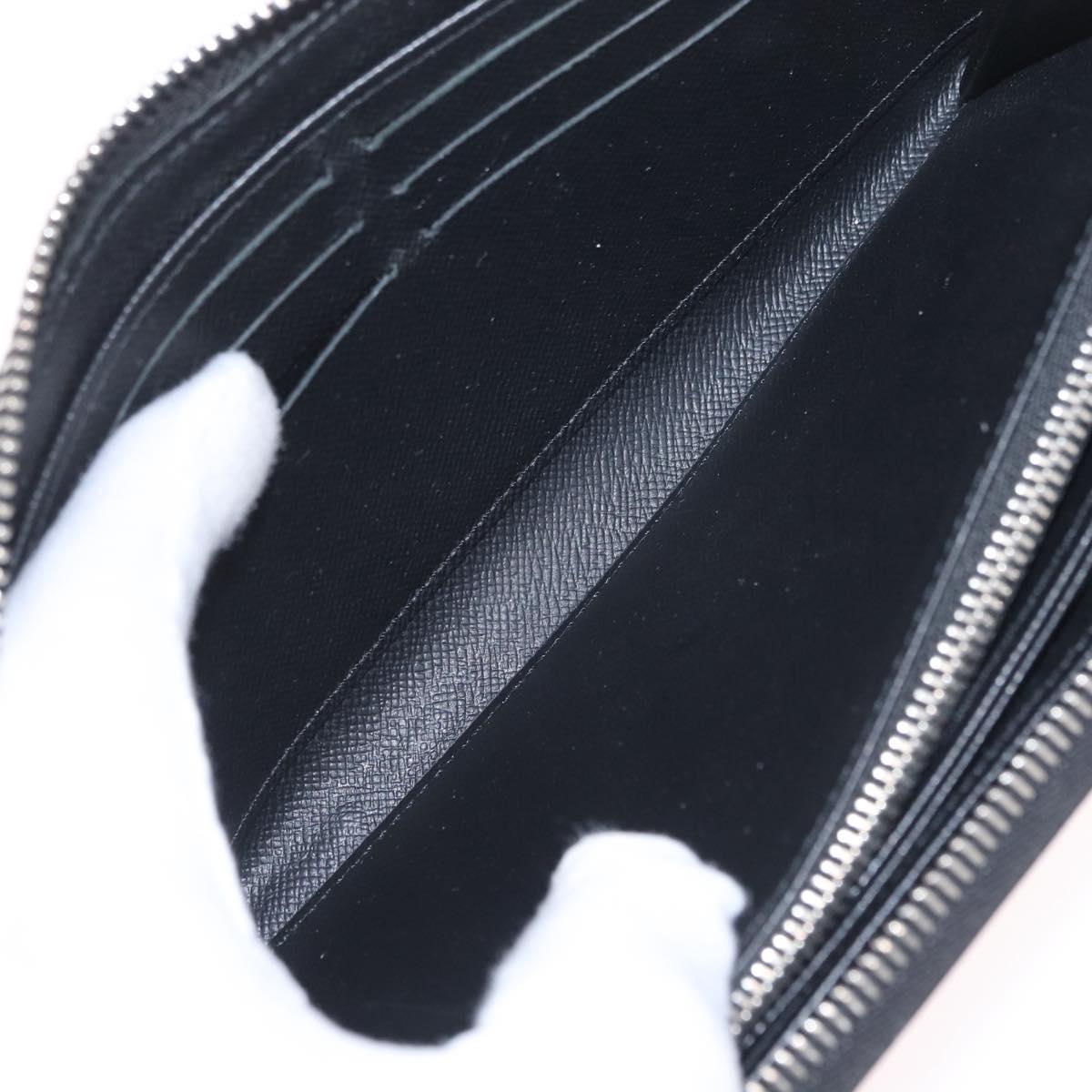 LOUIS VUITTON Epi Zippy Wallet Long Wallet Black M64838 LV Auth 212154V