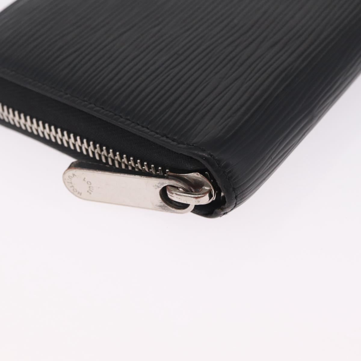 LOUIS VUITTON Epi Zippy Wallet Long Wallet Black M64838 LV Auth 212154V