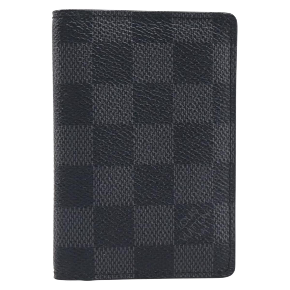 LOUIS VUITTON Damier Graphite Organizer Dupoch Card Case N63257 LV Auth 212163M