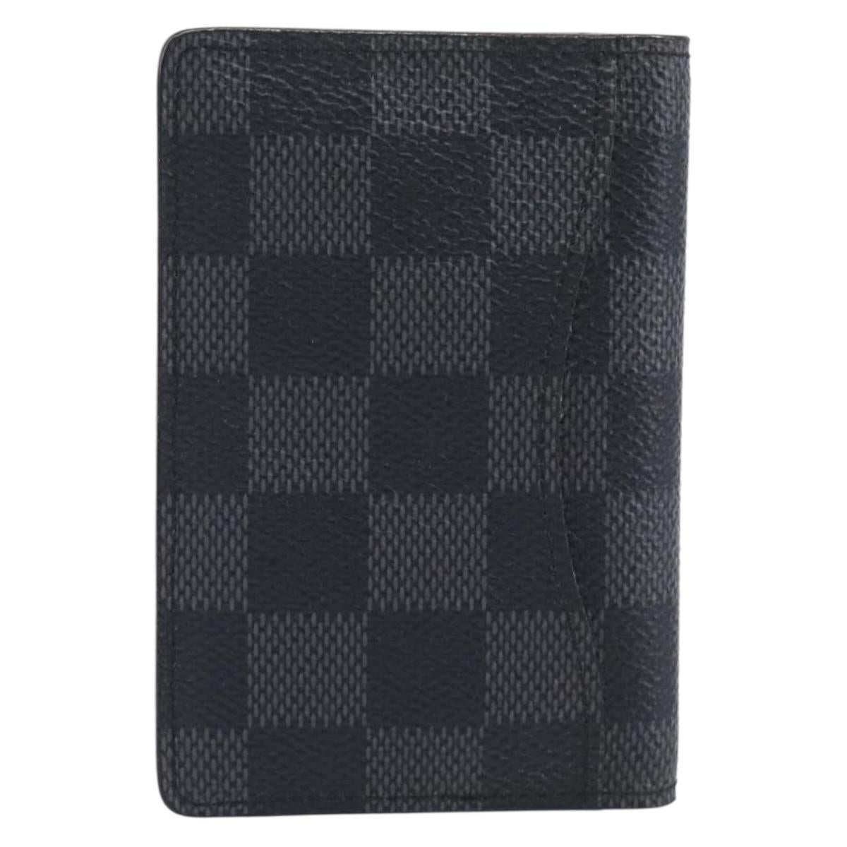 LOUIS VUITTON Damier Graphite Organizer Dupoch Card Case N63257 LV Auth 212163M
