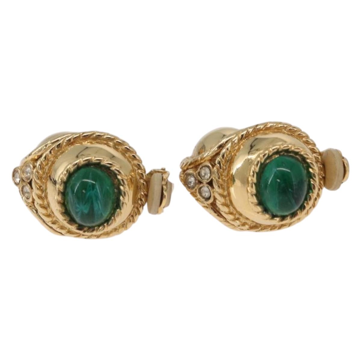 GIVENCHY Earring Metal Gold Auth 212165M