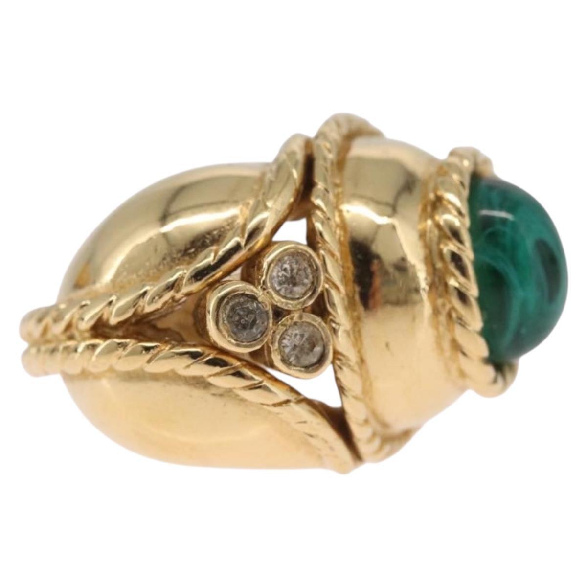 GIVENCHY Earring Metal Gold Auth 212165M