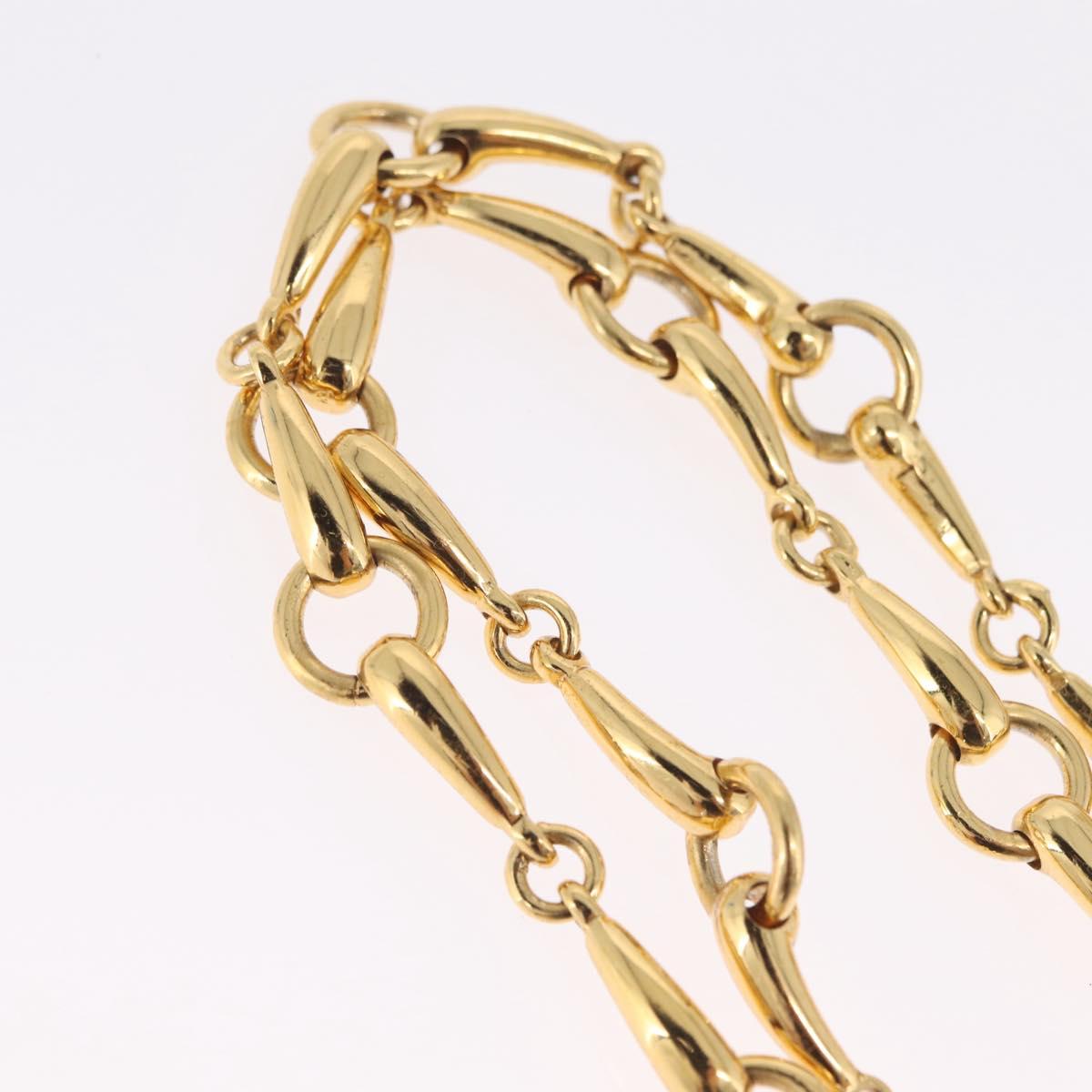 GUCCI Horsebit Chain Belt Metal 30.3"" Gold Auth 212166M