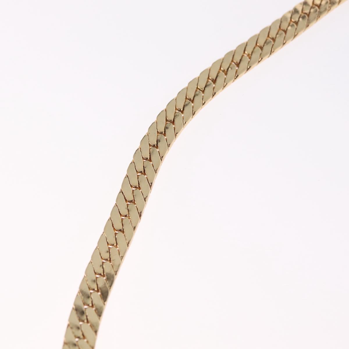 Christian Dior Necklace Metal Gold Auth 212167M