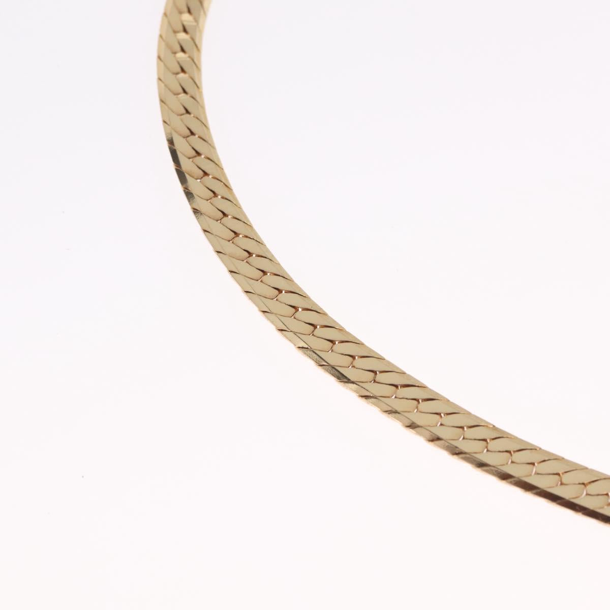Christian Dior Necklace Metal Gold Auth 212167M